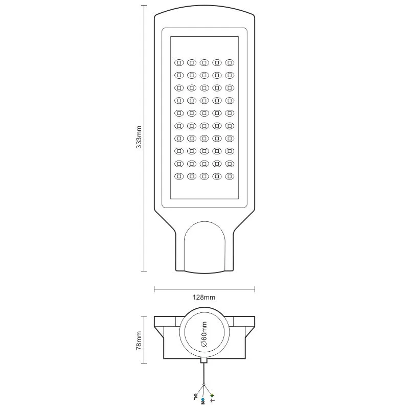 LED utcai lámpa 30W / 4000K - LSL321N