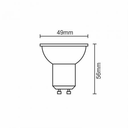 LED izzó 6W - GU10 / SMD / 4000K - ZLS126B