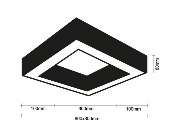 LED mennyezeti lámpa 100W - CL7532 7