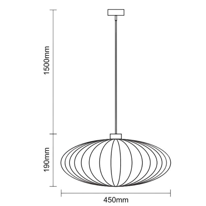 Tömör fa lámpa E27 / 450 - WRE131