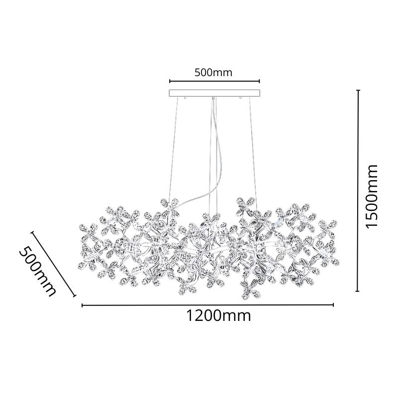 Luxus függő kristálycsillár 13 x G9 - CA032/1200L