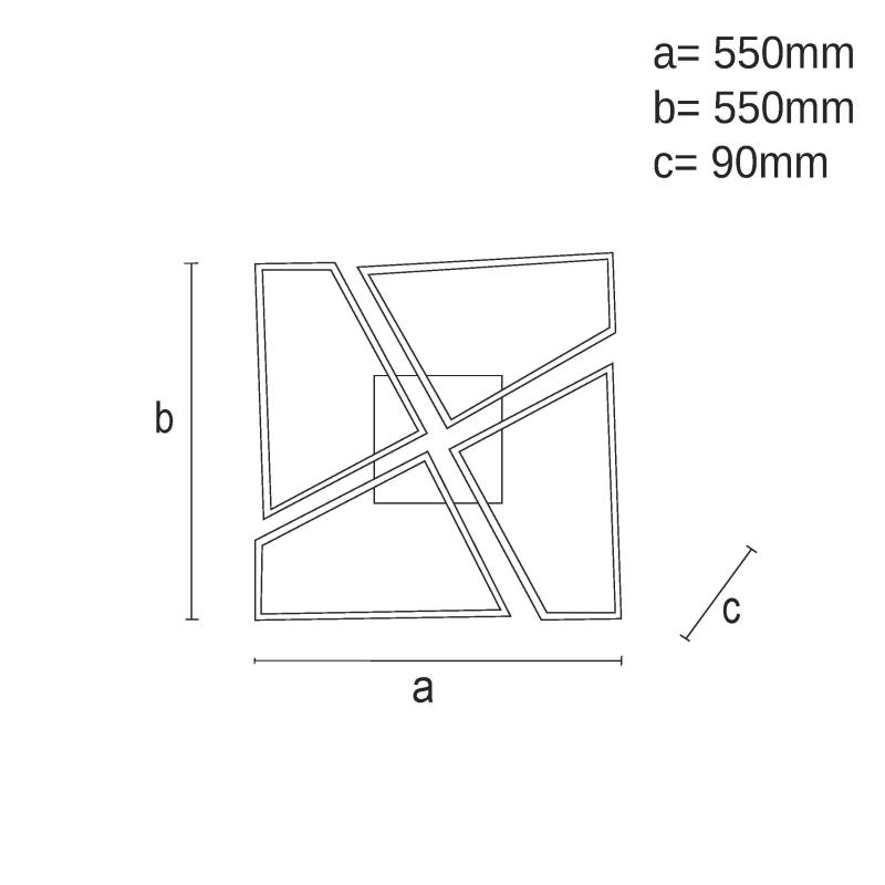 LED mennyezeti lámpa + távvezérlő 115W - TA1312/BW