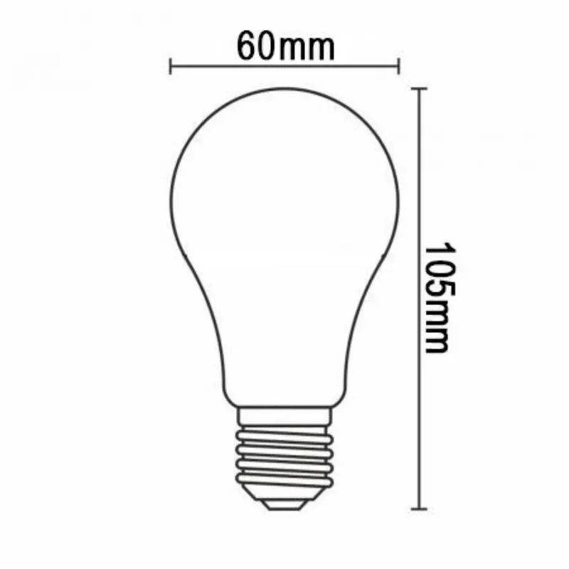 LED Filament FEHÉR 7,5W - A60 / E27 / 3000K - ZWF101
