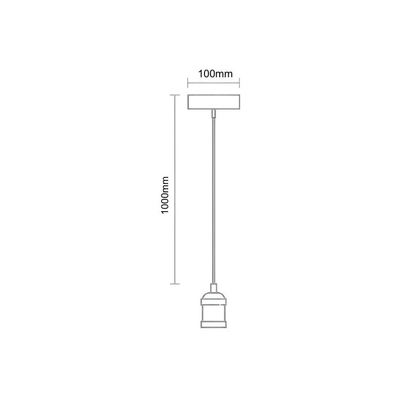 Foglalat E27 / 1m / antik arany - BH652B