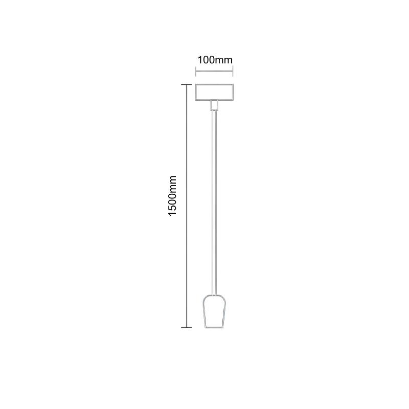 Foglalat E27 / 1,5m / fa - természetes - BH681H