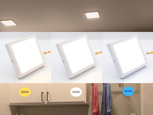 LED panel falon kívüli 18W / PSSF / SMD / 3000K - 4000K - 6000K / WH - LPL434 1