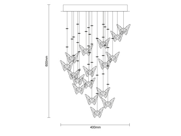 MURU kristálycsillár 24W - N3031 5