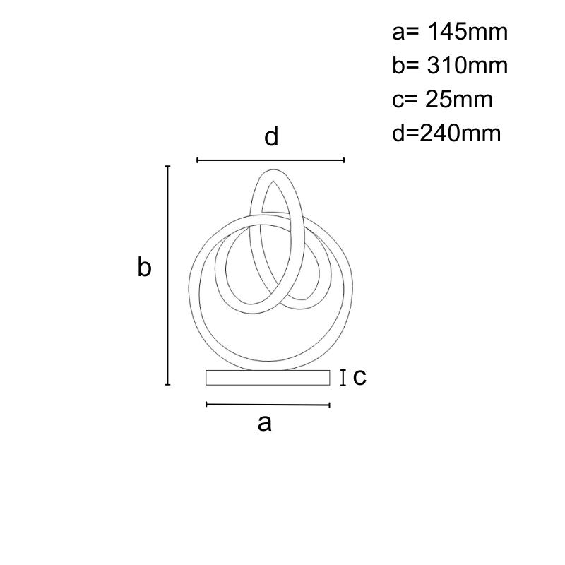 LED dizájn asztali lámpa 32W - JT1304/B