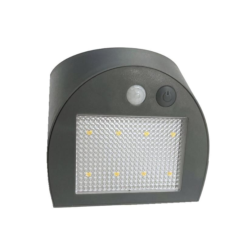 LED szürke fali napelemes lámpa 3W / 3000K / 4000K - LS225