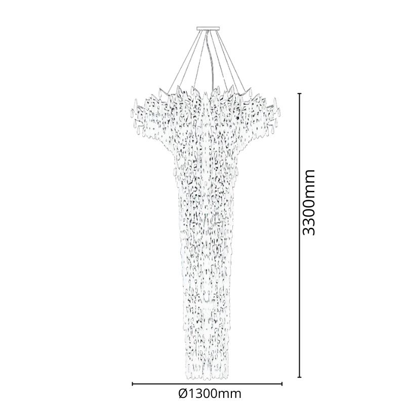 Luxus függő kristálycsillár 41 x G9 - CA061/2300H