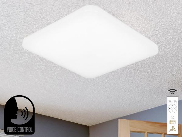 LED mennyezeti lámpa OPAL + távvezérlő + HANGVEZÉRLÉS 48W - LC902S/SV