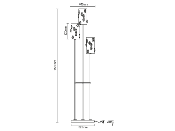 CLARIS stojaca krištáľová lampa 1550 - V30012 10