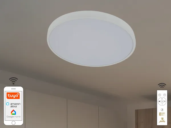 LED mennyezeti lámpa OPÁL + távvezérlő + Wifi 48W - LC902AS/WH