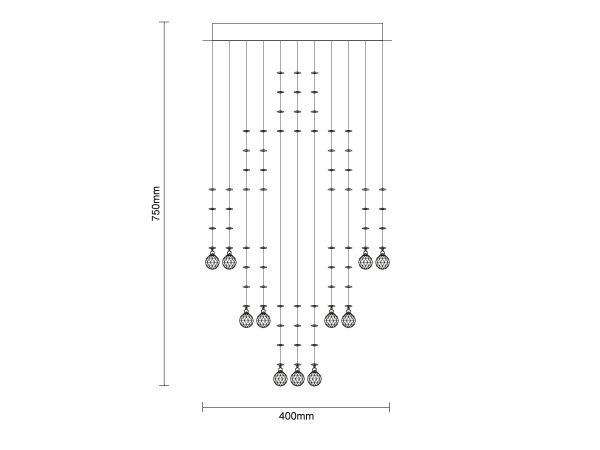 NAURU kristálycsillár 24W - N3010 6