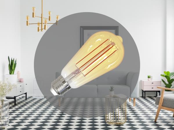 LED Filament SLIM 4,5W VINTAGE - ST64 / E27 / 1800K - ZFS101