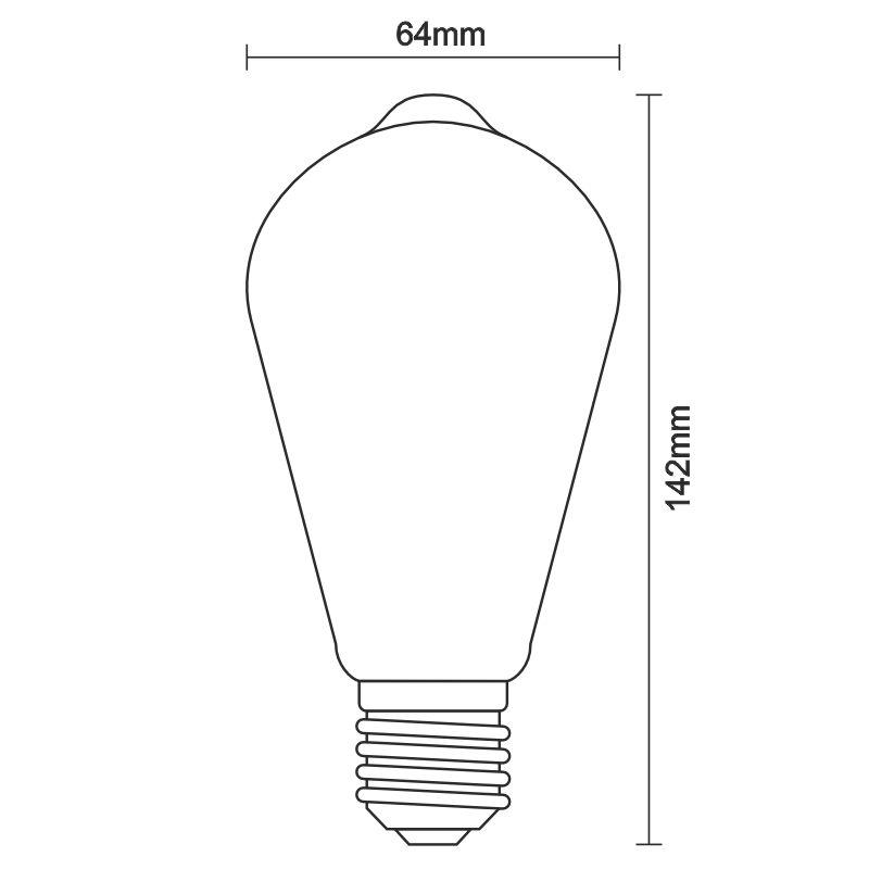 LED Filament SLIM 4,5W VINTAGE - ST64 / E27 / 1800K - ZFS101