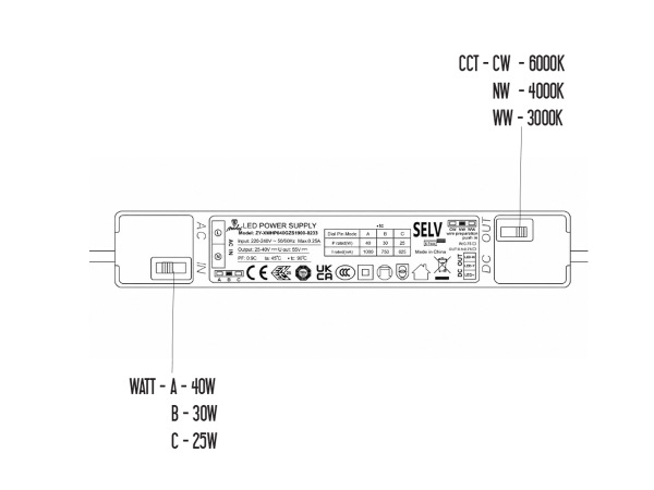 LED mennyezeti panel 40W / 600x600 / CCT / WH / UGR19 - PL531 9