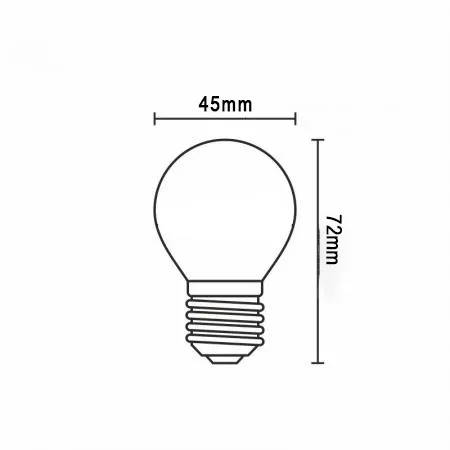 LED Filament 2W - G45 / E27 / 3000K - ZLF815