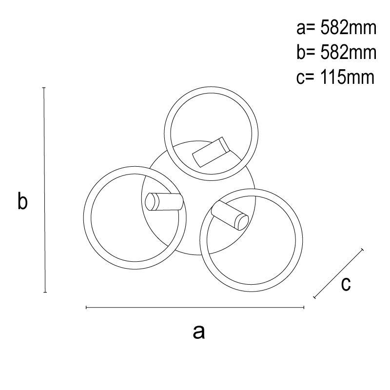 LED mennyezeti lámpa + távvezérlő 70W - TB1311/BW