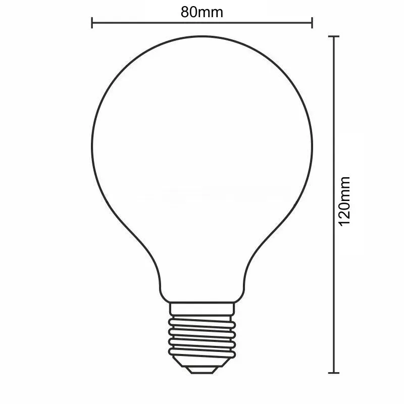 LED Filament SLIM 4,5W VINTAGE - G80 / E27 / 1800K - ZFS102
