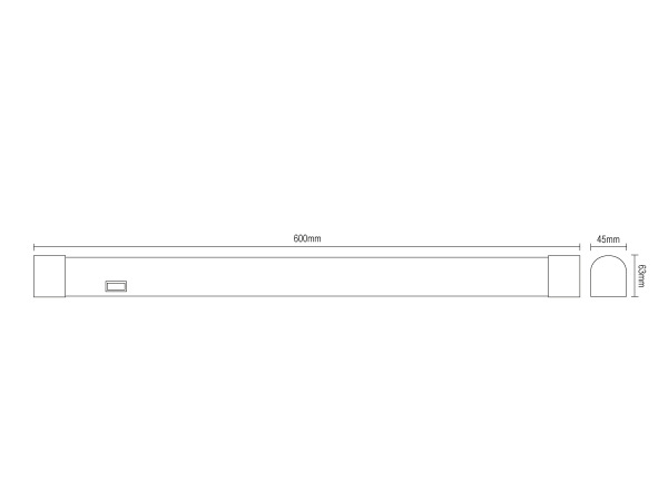 LED fürdőszobai lámpa 15 W-os / IP44 / 600 / 4000 K – LNL7121/BK 8