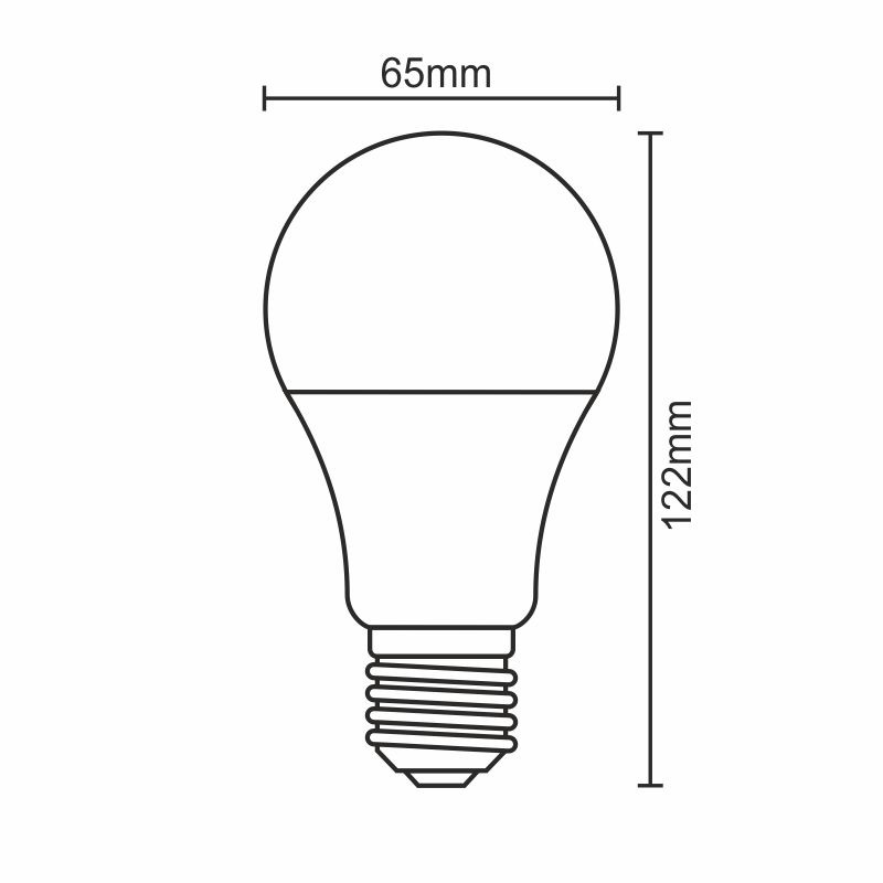 LED izzó 13,5W - A65 / E27 / SMD / 6500K - ZLS505 3
