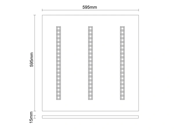 LED mennyezeti panel 36W / 595x595 / SMD / 4000K / WH / UGR16 - PL122 11