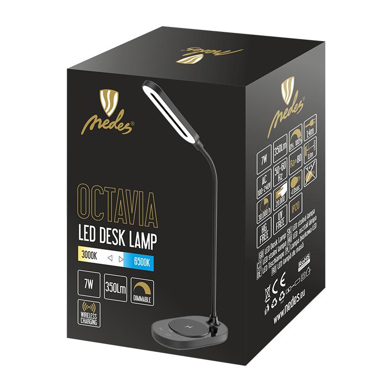 LED lámpa OCTAVIA 7W dimmelhető, vezeték nélküli töltés - DL4301/B