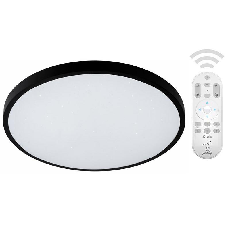 LED mennyezeti lámpa STAR+távvezérlő 50W/CLR0/SMD/RC/BK/AS - LC811A/BK