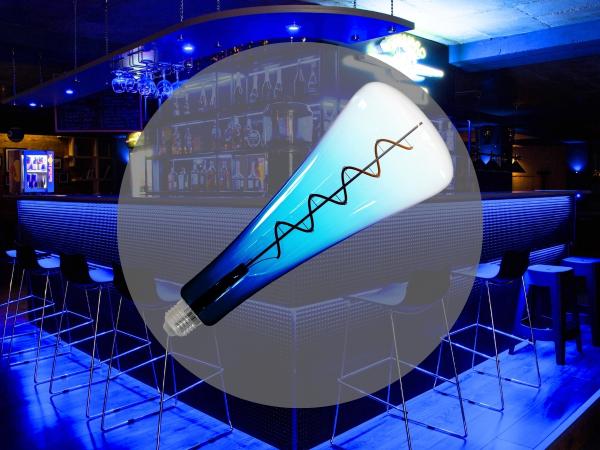 LED Filament SHAPE 5W BLUE - T110 / E27 / 1800K - ZSF110