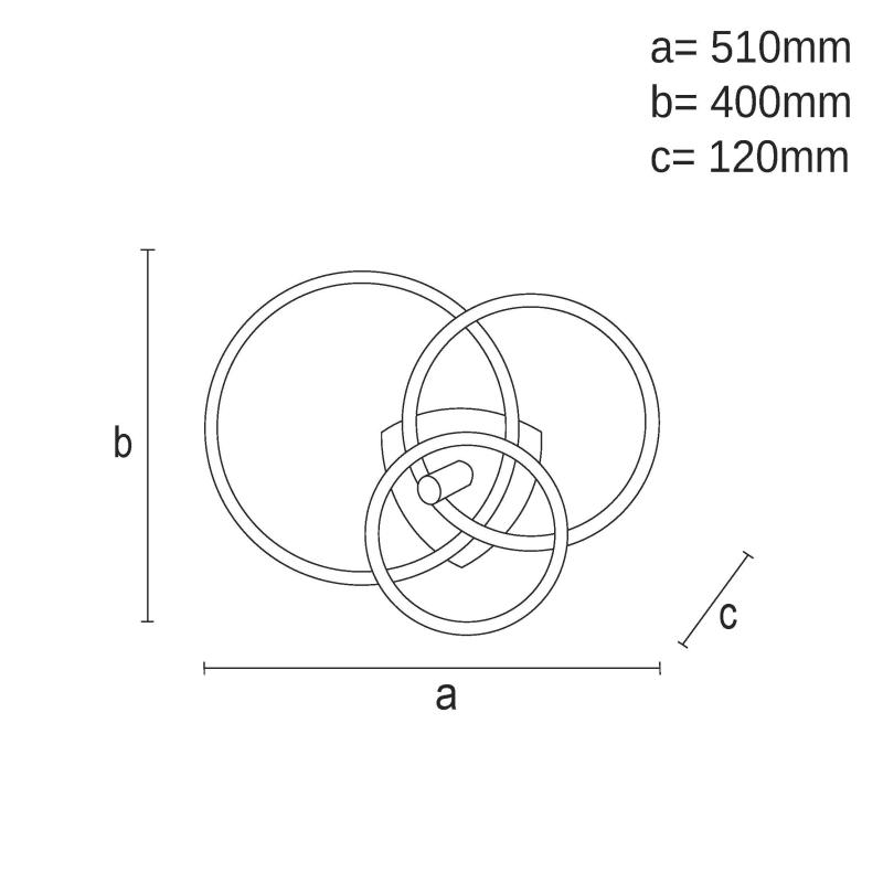 LED mennyezeti lámpa + távvezérlő 70W - TA1310/WB