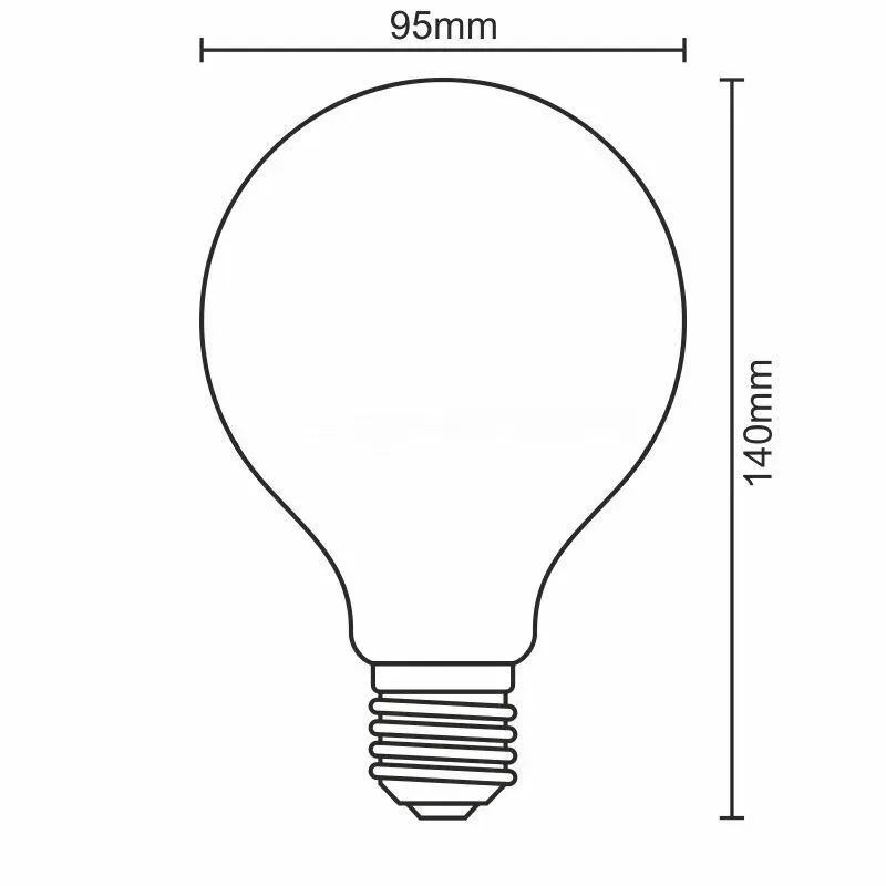 LED Filament 4W VINTAGE- G95 / E27 / 2000K - ZAF101