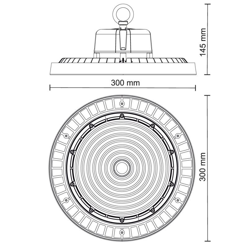 LED csarnokvilágításhoz High Bay UFO 150W / IP65 / 5000K - LU422N 5