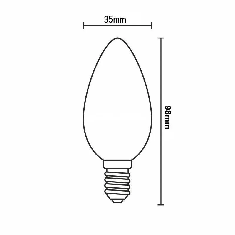 LED Filament FEHÉR 4,5W - C35 / E14 / 4000K - ZWF206