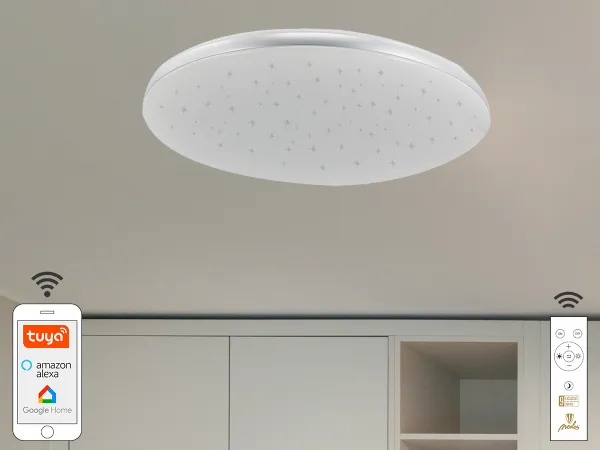 LED mennyezeti lámpa STAR + távvezérlő + Wifi 48W - LC912T