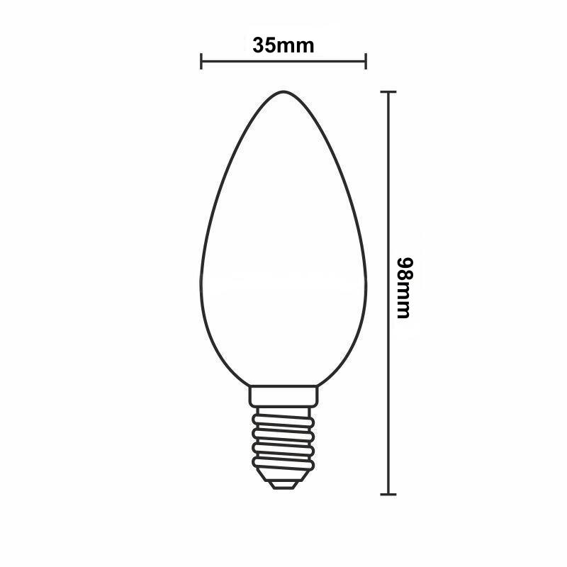 LED Filament 6W - C35 / E14 / 3000K - ZLF713D