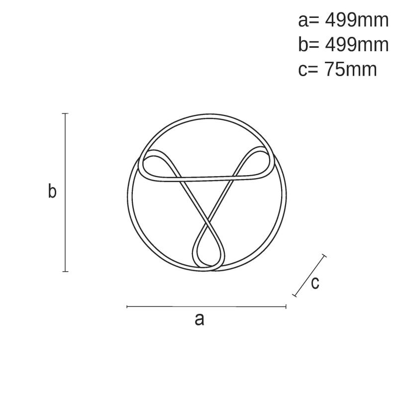 LED mennyezeti lámpa + távvezérlő 75W - TA1311/B