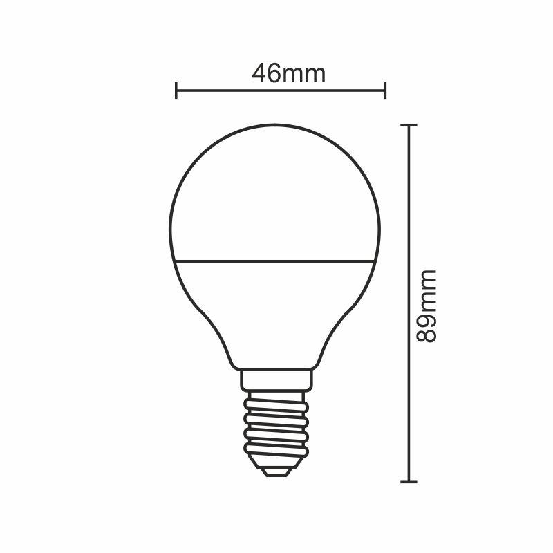 LED izzó 8W - G45 / E14 / SMD / 4000K - ZLS824