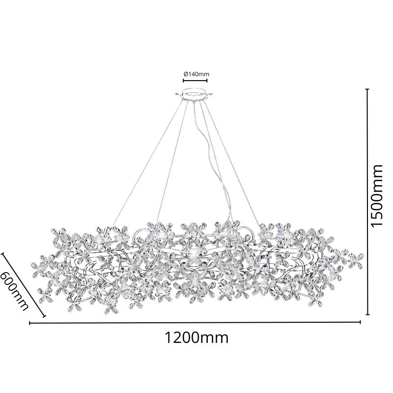 Luxus függő kristálycsillár 16 x G9 - CA032/16L