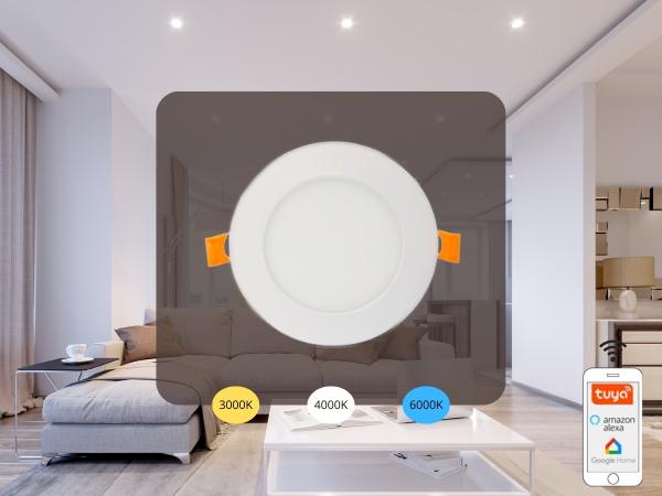 LED panel WIFI 6W / 3000K - 6500K / WH - LPL131W