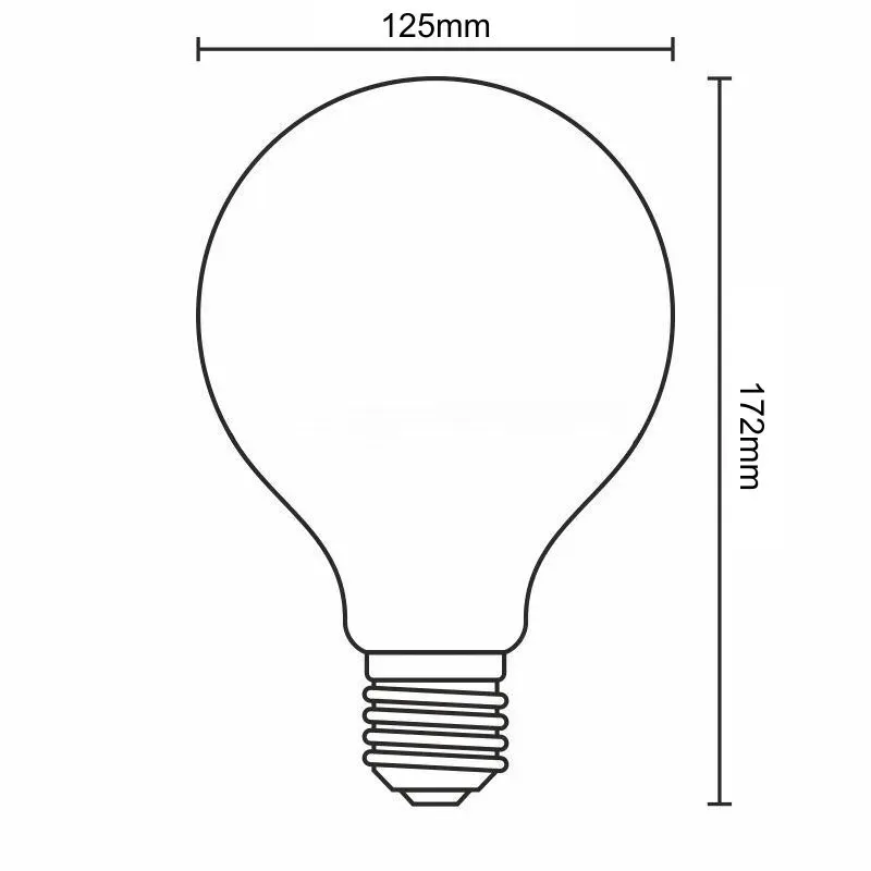 LED Filament FEHÉR 13W - G125 / E27 / 4000K - ZWF205