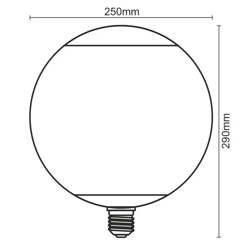 LED Filament 4W SMOKE - G250 / E27 / 1800K - ZSF101