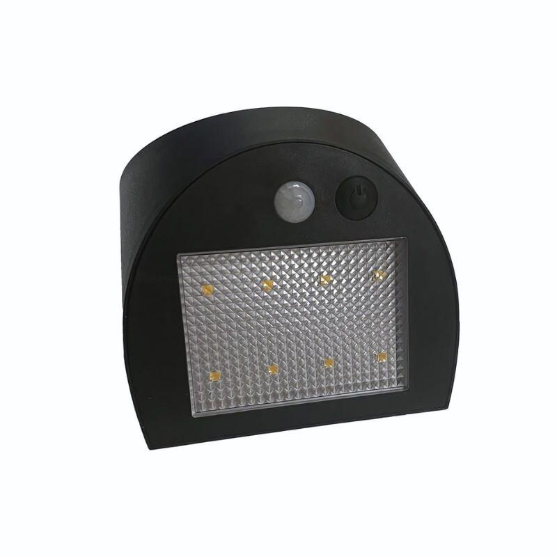 LED fekete fali napelemes lámpa 3W / 3000K / 4000K - LS025