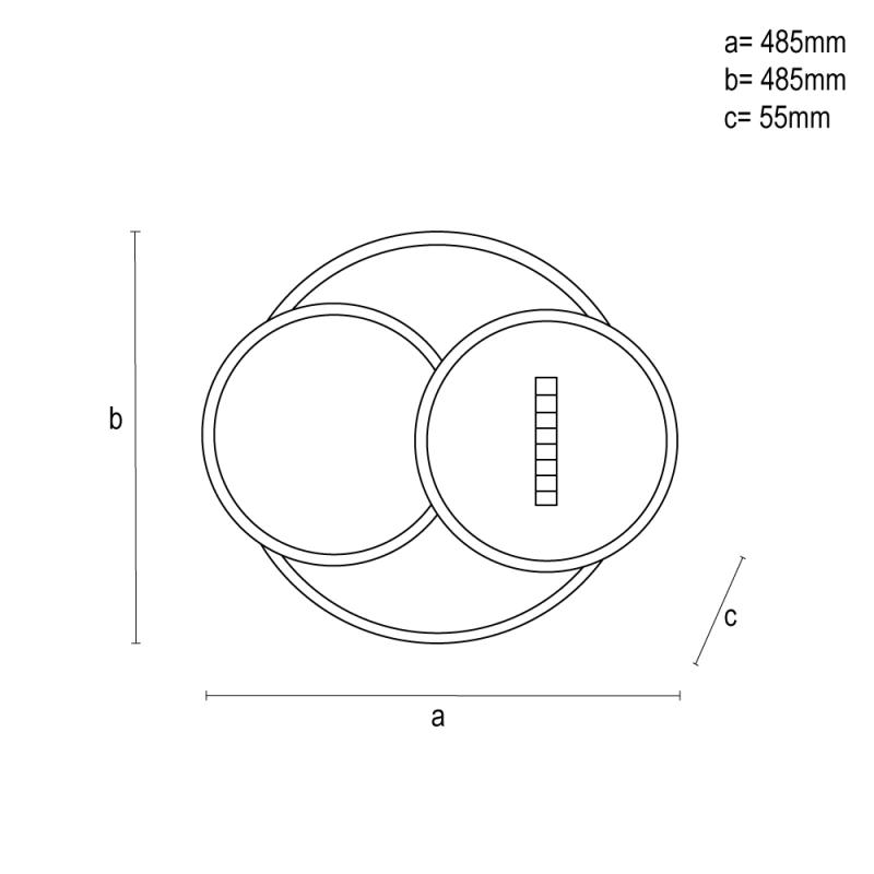 LED mennyezeti lámpa + távvezérlő 90W - TA1322/B 11