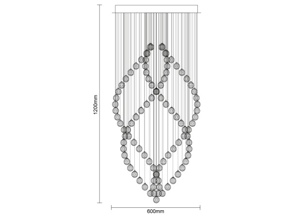 NAURU kristálycsillár 30W - N3014 4