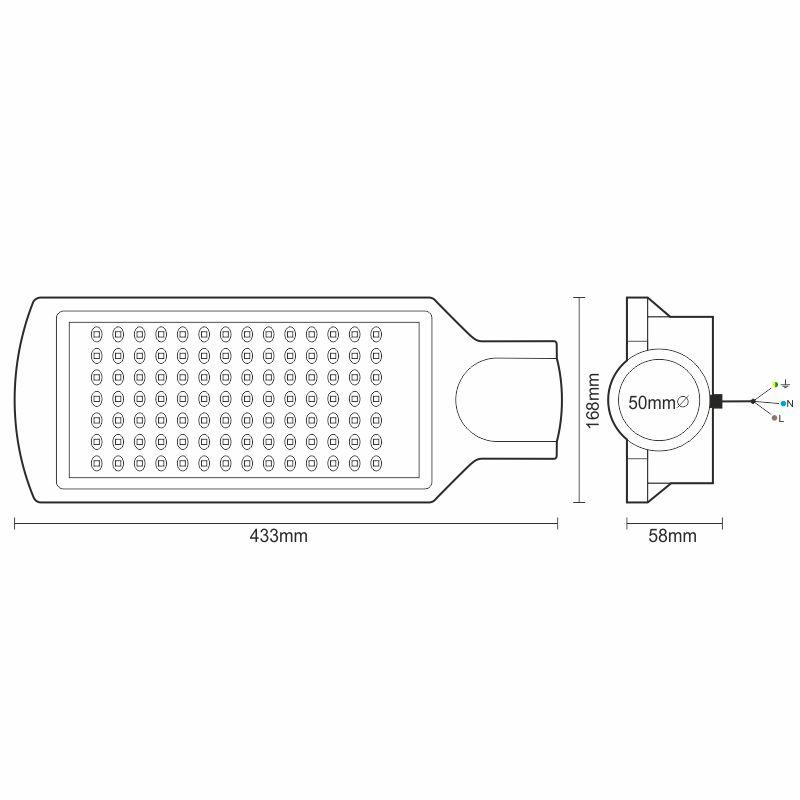 LED utcai lámpa 100W/4000K - LSL323